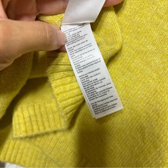 Topshop Wide Sleeve Crop Sweater in Yellow 6 NWOT - Picture 12 of 13